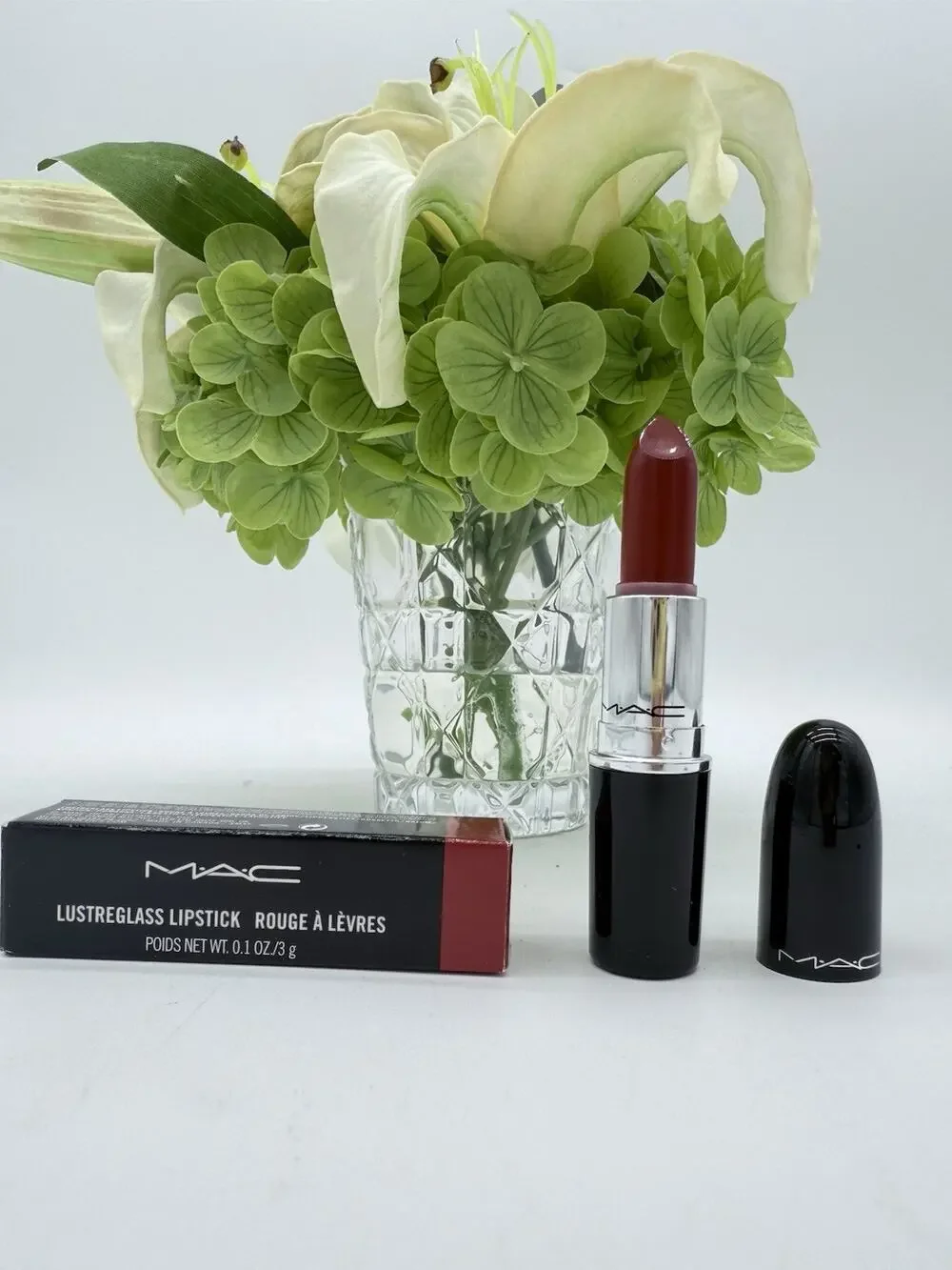 MAC Lustreglass Lipstick 562 Chili Popper 0.1oz / 3g